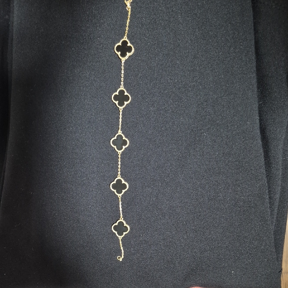 Clover Bracelet 8” | 925 Sterling Silver on Gold Vermeil